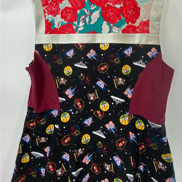 Disney Captain Marvel Retro Midi Dress Size 2X Park Rides Themed Rare NWOT - Picture 5 of 13
